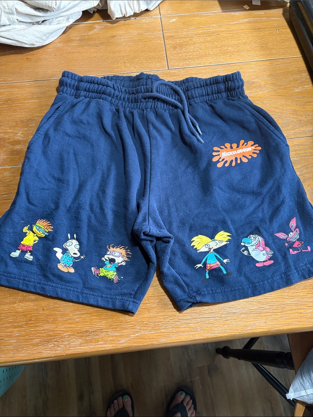 Nickelodeon Navy Rugrats Graphic Kids Shorts with Colorful Characters